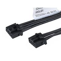 Molex 224089-1044 ສາຍພິເສດ KK Plus 250-to-KK Plus 250 2.50mm P SR 600mm Lgth 4 Ckts Blk