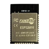 Fanstel ESP32M16 ໂມດູນ WiFi WiFi Module, ESP32-WROOM-32D, +23.98 dBm,16 MB flash, 520KB SDRAM, ຕູ້ເຊື່ອມ PCB