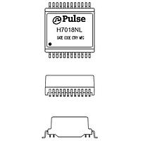 Pulse Electronics H7018NLT ອຸປະກອນປ່ຽນສັນຍາລະບົບສຽງແລະສັນຍາ 10GBaseT 1.5kVRMS SMD