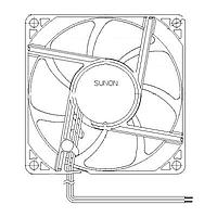 Sunon EF80252S1-1000U-A99 ພັງລົມ Axial DC Axial, 80x80x25mm, 24VDC, Sleeve, Lead Wires, Auto Restart, MagLev Motor