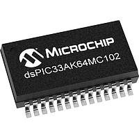 Microchip Technology dsPIC33AK64MC102-I/SS ຕົວຄວບຄຸມສັນຍາລັກດິຈິຕອນ Single-Core dsPIC33A, FPU, 200MHz, 64K Flash, 16K RAM, MC-PWM, 12-bit ADCs, Op Amps, Comp.