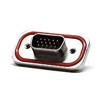 Amphenol Commercial Products MDBRE15PEAN0 ຕໍ່ຕໍ່ D-Sub ຄວາມໜາແຮງສູງ SZ 15 HD PIN VER PCB TAILS RUGGED D-SUB