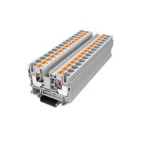 Amphenol Anytek APTS102SDGY00G ບລັອກຕິມເນີລະບົບ DIN Rail APT 10mm2/1-1 ບລັອກຕິມເນີລະບົບ Feed-through ຊັ້ນດຽວ, 1in-1out ສີເທົາ