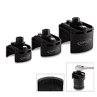 TOPTUL JDCA0114 Wrench ການກັ່ນຕອງນ້ໍາມັນສອງທາງ (1/2", 115~140mm)