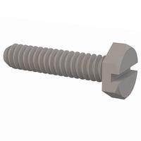 Essentra Components 010632X062 Hex Slotted Hex Slotted Screw, #6-32 Thread, 5/8 Lg