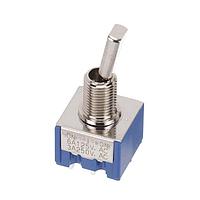 Nidec Components 8C2011-Z ສະຫນັບສະຫນູນສູງ ສະຫນັບສະຫນູນຂະໜາດນ້ອຍ Toggle Switch DPDT, ON-ON, 11.4mm flatted toggle, 1/4"-40 threaded bushing, solder lug terminals, 6A @ 125V AC
