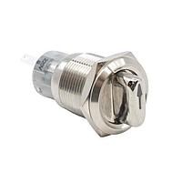 E-Switch PVK4S21A0SS-A47 ສະຫນັບສະຫນູນ Keylock ຕໍ່ຕ້ານການທຳລາຍ, SPDT, On-On, ຕິດຕັ້ງບົດບາດ, ດ້ານໜ້າ, ເງື່ອງເງິນ, LED, ສີຟ້າ, IP65