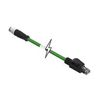 Molex 1201088196 ເຄື່ອງສາຍ Ethernet / ເຄື່ອງສາຍເຄືອກ M12-4P(D)-MM ST/RJ45 90M-PUR