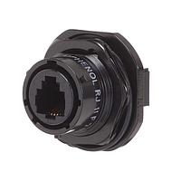 Amphenol Socapex RJ11F7HA1B ວົງກົມ RJ 11FieldHexNutRcpt HermetSeal RJ11Blk