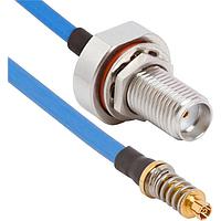 Amphenol SV Microwave FV67SMPM-085-FBSMA-060 ສາຍສັ້ນ RF VITA 67.1/2 SMPM ເຖິງ SMA BKHD F 6" Cable