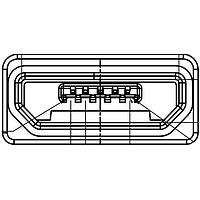 Adam Tech MCR-B-S-RA-TSMT-CS1-WP-T/R ຂໍ້ຕໍ່ Micro USB ປະເພດ B MICRO USB, ປະເພດ B, ມຸມຂວາ