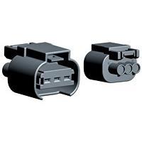 AMP Connectors - TE Connectivity 936251-2 ກອງປະກອບ 090 SLD 3P PLUG ASSY ສີດຳ