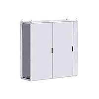 Hammond Manufacturing HFMDT20166 Single Door Modular Dbl Door Flange Disc Encl - 2000 x 1600 x 600 - Steel/Lt Gray