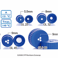 DURAN DU.2911828 ຝາ màng PTFE GL45