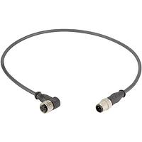 HARTING 21348487491005 ເຄື່ອງສາຍ Ethernet / ເຄື່ອງສາຍເຄືອກ M12-A 4PIN M/F ST/RA ສອງທ້າຍ 0.5M PUR