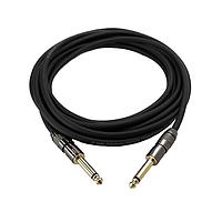 Io Audio Technologies IO-IC109005-T2MBK ສາຍສຽງ Audio Cable Assembly, 1/4" TS ຫາ 1/4" TS, ປະສົມສາຍດຳແລະທອງ, Mono, 5 Foot