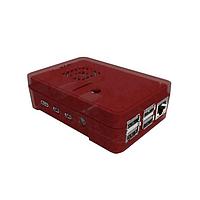 New Age Enclosures P2P-382613 ກອງປົກ Raspberry Pi 4 Enclosure 3.8 x 2.6 x 1.3 ນິ້ວ - ສີແດງມືດ, ກາງແບ່ງແບບເປັນເຄື່ອງ