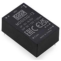 MEAN WELL MDD06F-12 ອິສເອລເທດ 9-36Vin +/-12V +/-25-250mA 6W DIP Med
