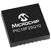 Microchip Technology PIC18F25Q10-E/STX 8-bit Microcontrollers - MCU 32KB Flash, 2KB RAM, 256B EEPROM, 10b ADC2, 5b DAC, Comp, PWM, CCP, CWG, HLT, WWDT, SCAN/CRC, ZCD, PPS, EUSART, SPI/I2C, IDLE/DOZE/PMD