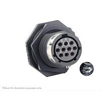 Eaton Souriau-Sunbank UTGX712D10S32 ຮັບສະຕິເຄື່ອງ Jam nut receptacle ແລະກຣິບຢືດຢຸດ, ບໍ່ມີຫົວຫັວດິບ, ມີ 10 ຕິດຕໍ່ PCB ຍິງ, IP68/69K ໃນສະພາບບໍ່ໄດ້ຕ້ອງການ