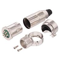 Switchcraft R6MZ ຕົວເຊື່ອມສາຍສັນຍາ Mt XLR Rt Angle, Silver Pin