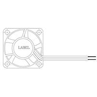 Delta Electronics, Inc. ASB02505MA-A ພັງລົມ Tubeaxial DC Tubeaxial, 25x10mm, 5VDC, ບັດກົງ Sleeve, ສາຍນໍ້າໄຟ Lead, ຕົວກວດສອບ Locked Rotor