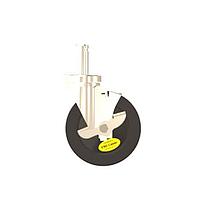 Desco WCG5X125SB ລໍ້ ESD - ລໍ້ລົດຫຼຽນສວຍ 5''x1-1/4'' ສີເທົາ ລໍ້ ESD, ການປະກອບລໍ້ລົດຫຼຽນສວຍ, ມີເບຣກ