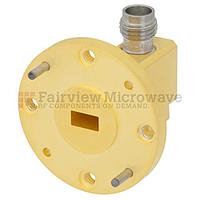 Fairview SMW22AC001-24F WR-22 to 2.4mm Female Waveguide to Coax Adapter UG-383/U Round Cover Flange With 33 GHz to 50 GHz Frequency Range For Q Band