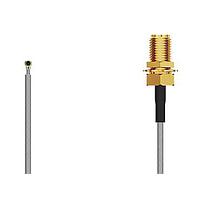 GCT (Global Connector Technology) CABLE 355 RF-200-A ສາຍສັນຍານ RF I-Pex MHF42SMA STRJck R Mt 6 GHz,200mm, 0.81mm ສີເຫຼືອງ