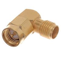 Radiall 5919-1503-000 ຕົວແປງ RF - ໃນຊຸດ SMA / SMA ມຸມຂວາ ຈໍເຊື່ອມຕໍ່ພວກຍິງ / ຜູ້ຊາຍ ທອງ