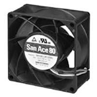 Sanyo Denki 9HV0848P1G001 ພັງລົມ Axial Axial, 80x80x38mm, 48VDC, 131CFM, ຄວາມດັນສະຖາຕິສູງ, Rib, Ball, Tach/PWM