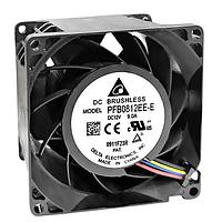 Delta Electronics, Inc. PFB0812EE-E ພັງລົມ DC ທີບແອັກຊຽວ, 80x80x38mm, 12VDC, ຕາມລະຫັດຄວາມໄວ, PWM