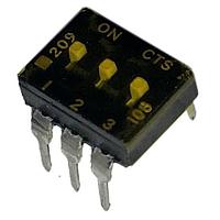 CTS Electronic Components 209-3MST ສະຫນາມສະລັບ DIP 3 ສ່ວນສະລັບ SPST