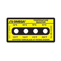 OMEGA 4B-A-125-30 Non-Reversible, Four point Horizontal Temperature Label (200 °F)