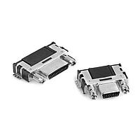 3M Electronic Solutions Division 12226-8250-00FR ຂໍ້ມູນ Micro-D D-Sub Connectors 0.8mm 26P R/A RECEPT SMT 30u GOLD