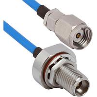 Amphenol SV Microwave MS185-085-FB292-120 ການປະກອບສາຍ RF 1.85mm STR M ເຖິງ 2.92mm BKHD F 12" ສາຍ