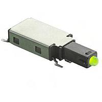 E-Switch LP37OACGY ປຸ່ມກົດສະຕັນດາດ, SPDT, ເປີດ-(ເປີດ), ຕິດຕັ້ງພາຍນອກ, ມຸມຂວາ, ສີດຳ, LED, ເຫຼືອງ