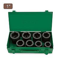 TOPTUL GDAD0803 - 8PCS 1inch DR. 6PT Flank Impact Socket Set