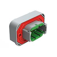 Amphenol SINE Systems ATM15-08PC-BM03 ຕົວເຊື່ອມຕໍ່ Str Flng Mnt PCB Rcp 8POS Gry Tin Cont C