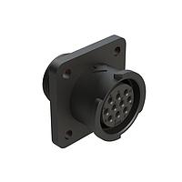 Amphenol SINE Systems FLS012N10S03-PM ຕົວເຊື່ອມ 10 POS SQUARE FLANGE RECEPT