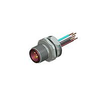Amphenol CONEC 43-01050 ຕົວເຊື່ອມຕໍ່ MALE SOCKET M12X1 ມີສາຍສົນທະນາ ຕິດຕັ້ງດ້ານໜ້າ HT