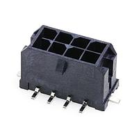 Molex 218216-0420 Headers Micro-Fit+ Vert Header SMT 3mm Pitch Dual Row 4 Ckts (Sn) Plating Glow-Wire  Solder Nail Blk Reel