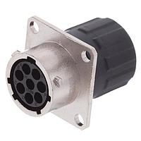 Amphenol SINE Systems RT00128SNHEC03R ຕົວເຊື່ອມຕໍ່ Receptacle, ຂົວສີ່ແຫ່ງ, 8 ຕຳແໜ່ງ, ຜູ້ຍິງ, ຂະໜາດ Shell 12, ຢາງຊິລິໂກນ Seal, ແລະ End Cap ມີການປິດສາຍສະເລັດດ້ວຍຂະໜາດລົດລົງ, ຂະໜາດ 14-24 AWG