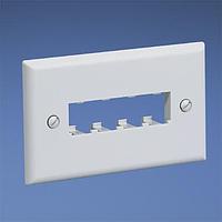 Panduit CFPSL6WH ປົກຄຸມອິເລັກທຣິກໜ້າຈໍ 6 ພອດ ຄລາສສິກ ລົງມຸມ ສີຂາວ