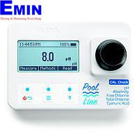 HANNA HI971044 Pool Line Free &amp; Total Chlorine, Cyanuric Acid, ແລະ pH Portable Photometer with CAL Check - meter only