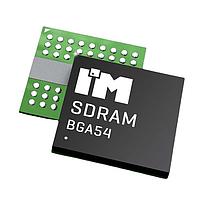 Intelligent Memory IM2516SDBDBG-6 SDRAM S, 256Mb, 3.3V, 16Mx16, 166MHz (166Mbps), 0C ຫາ +70C, FBGA-54