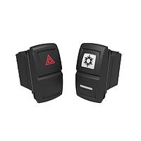 Carling Technologies VDB2UJPB-AAC00-000 ສະຫງວນສະຫງວນປຸ່ມສະຫງວນ DPST ON-ON 15A 24VAC DP QC ແອມເບີ LED