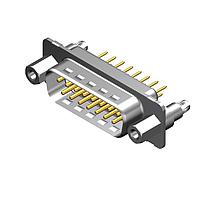 Molex / FCT 173109-0335 ຕູ້ຕໍ່ D-Sub - ຄວາມຫນາ້ນມາດຕະຖານ FCT DSUB STR PC PLG 25 PN W/SNAPIN
