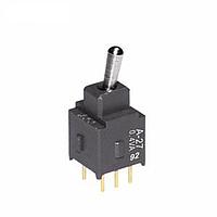 NKK Switches A27JP ປຸ່ມສະຫງວນຍ່ອຍປອດແພດການປະຕິບັດ ON-ON-(ON) .248 BAT STRAIGHT PC .4VA