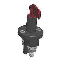 Carling Technologies BD1-1A2 ຕັດການແບດເຕີຣີ 1-ຂາ, 250A 12/24VDC ບໍ່ໄດ້ຮັບການປະເມີນ HP, ສະຫຼຸບບໍ່ມີແສງ ສະຫຼຸບກຸບກະແຈທີ່ຖືອອກໄດ້ມີ M10 Stud